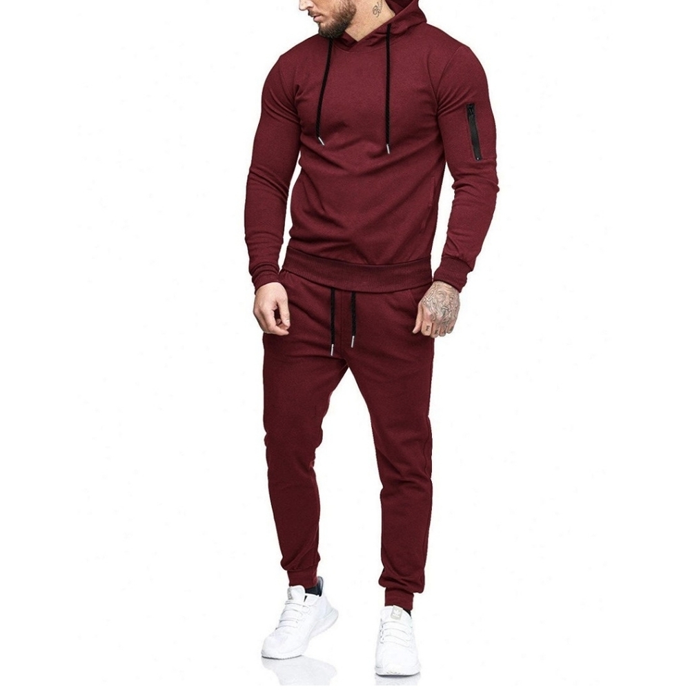 NWT Coofandy Casual 2-Piece Hooded Running Sport Suit Set Size L
